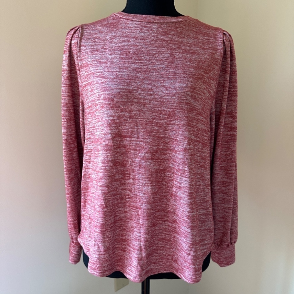 **BANANA REPUBLIC* Heather Red Long Sleeve Shirt Size Small